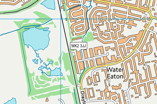MK2 3JJ map - OS VectorMap District (Ordnance Survey)