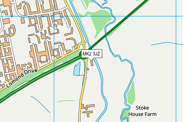 MK2 3JZ map - OS VectorMap District (Ordnance Survey) MK2 3JZ map - OS VectorMap District (Ordnance Survey)
