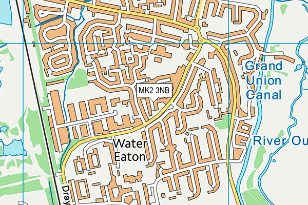 MK2 3NB map - OS VectorMap District (Ordnance Survey)