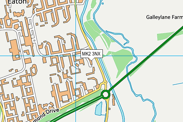 MK2 3NX map - OS VectorMap District (Ordnance Survey) MK2 3NX map - OS VectorMap District (Ordnance Survey)