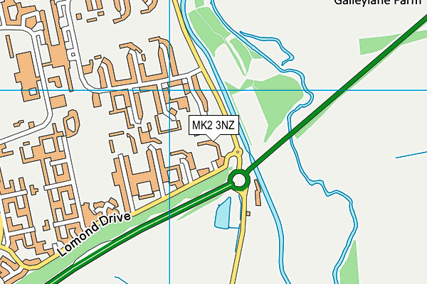 MK2 3NZ map - OS VectorMap District (Ordnance Survey) MK2 3NZ map - OS VectorMap District (Ordnance Survey)