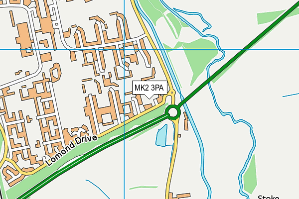 MK2 3PA map - OS VectorMap District (Ordnance Survey) MK2 3PA map - OS VectorMap District (Ordnance Survey)