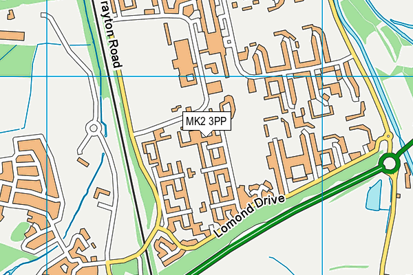 MK2 3PP map - OS VectorMap District (Ordnance Survey) MK2 3PP map - OS VectorMap District (Ordnance Survey)