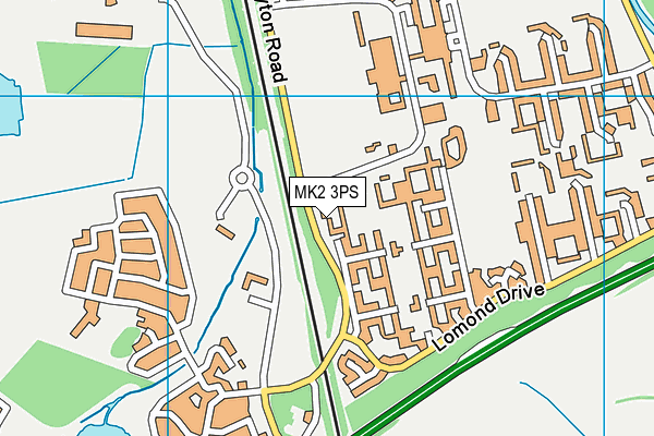 MK2 3PS map - OS VectorMap District (Ordnance Survey) MK2 3PS map - OS VectorMap District (Ordnance Survey)