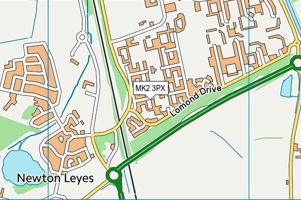 MK2 3PX map - OS VectorMap District (Ordnance Survey) MK2 3PX map - OS VectorMap District (Ordnance Survey)