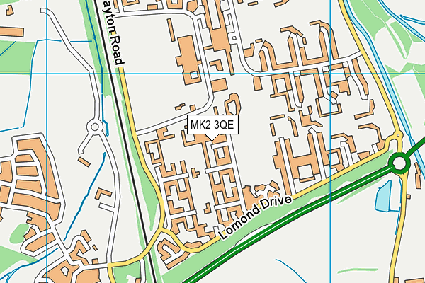 MK2 3QE map - OS VectorMap District (Ordnance Survey) MK2 3QE map - OS VectorMap District (Ordnance Survey)