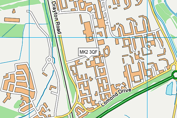 MK2 3QF map - OS VectorMap District (Ordnance Survey) MK2 3QF map - OS VectorMap District (Ordnance Survey)