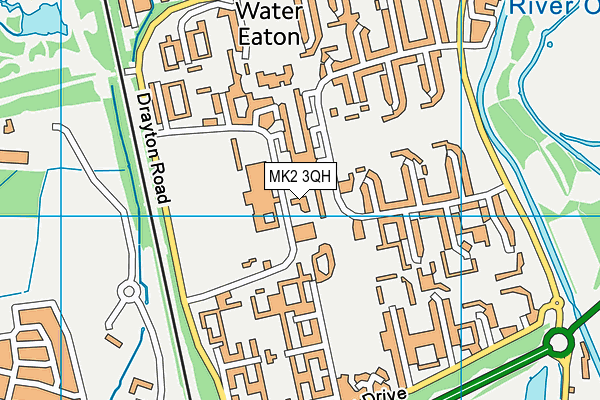 MK2 3QH map - OS VectorMap District (Ordnance Survey) MK2 3QH map - OS VectorMap District (Ordnance Survey)