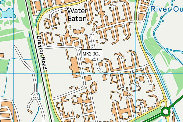 MK2 3QJ map - OS VectorMap District (Ordnance Survey) MK2 3QJ map - OS VectorMap District (Ordnance Survey)
