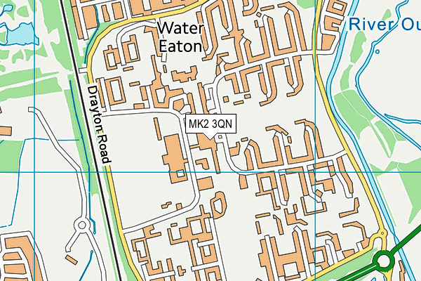 MK2 3QN map - OS VectorMap District (Ordnance Survey) MK2 3QN map - OS VectorMap District (Ordnance Survey)