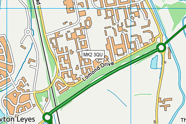 MK2 3QU map - OS VectorMap District (Ordnance Survey) MK2 3QU map - OS VectorMap District (Ordnance Survey)