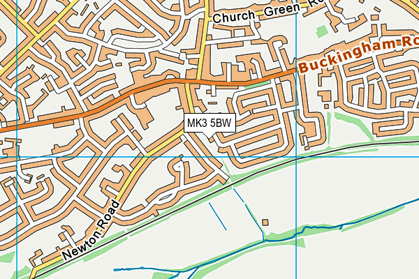 MK3 5BW map - OS VectorMap District (Ordnance Survey)