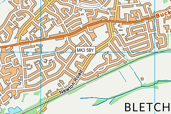 MK3 5BY map - OS VectorMap District (Ordnance Survey)
