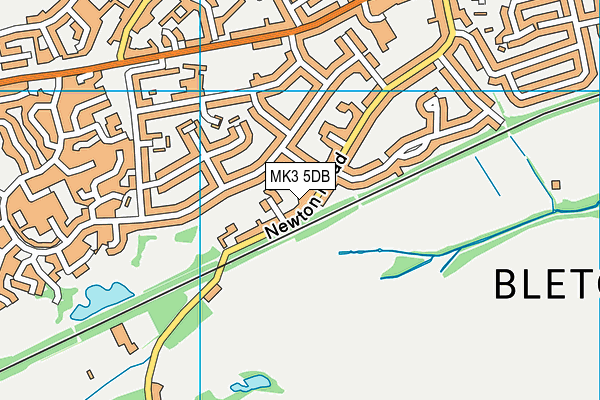 MK3 5DB map - OS VectorMap District (Ordnance Survey)