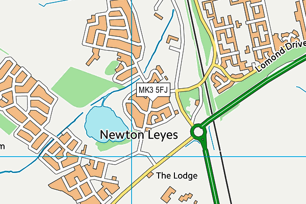MK3 5FJ map - OS VectorMap District (Ordnance Survey)