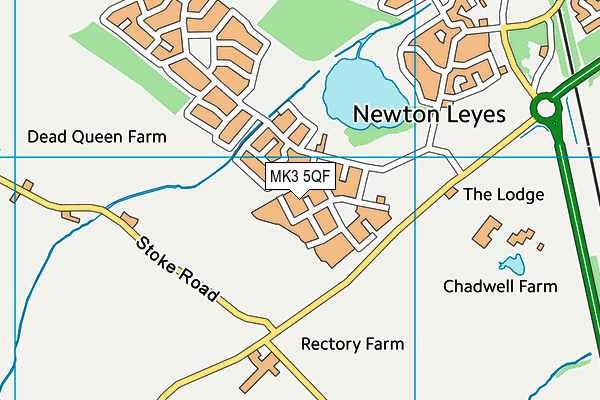 MK3 5QF map - OS VectorMap District (Ordnance Survey) MK3 5QF map - OS VectorMap District (Ordnance Survey)