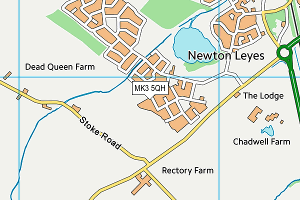 MK3 5QH map - OS VectorMap District (Ordnance Survey)