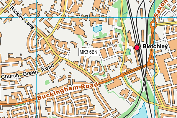 MK3 6BN map - OS VectorMap District (Ordnance Survey) MK3 6BN map - OS VectorMap District (Ordnance Survey)