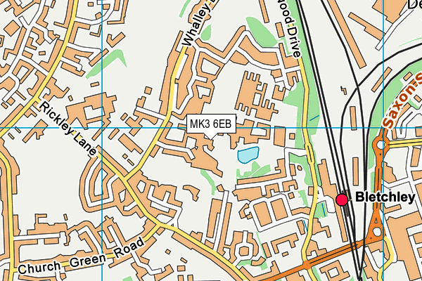 MK3 6EB map - OS VectorMap District (Ordnance Survey)