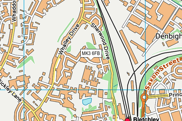 MK3 6FB map - OS VectorMap District (Ordnance Survey) MK3 6FB map - OS VectorMap District (Ordnance Survey)