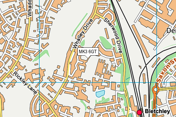MK3 6GT map - OS VectorMap District (Ordnance Survey)