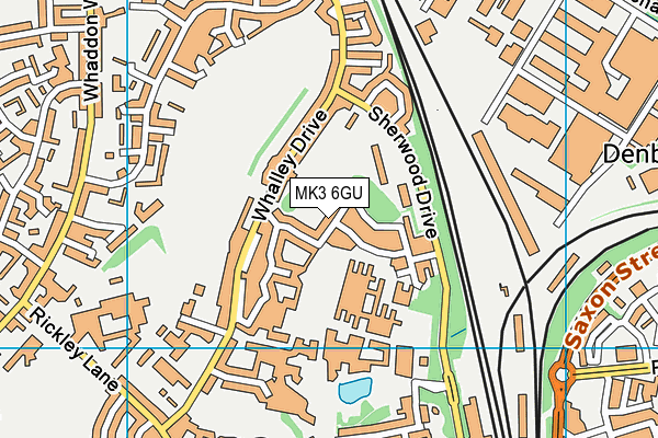 MK3 6GU map - OS VectorMap District (Ordnance Survey) MK3 6GU map - OS VectorMap District (Ordnance Survey)