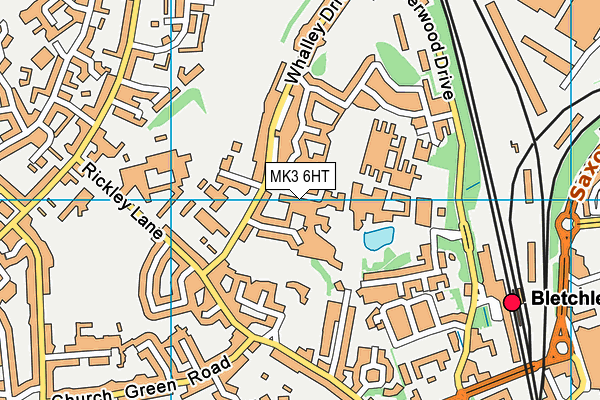 MK3 6HT map - OS VectorMap District (Ordnance Survey)