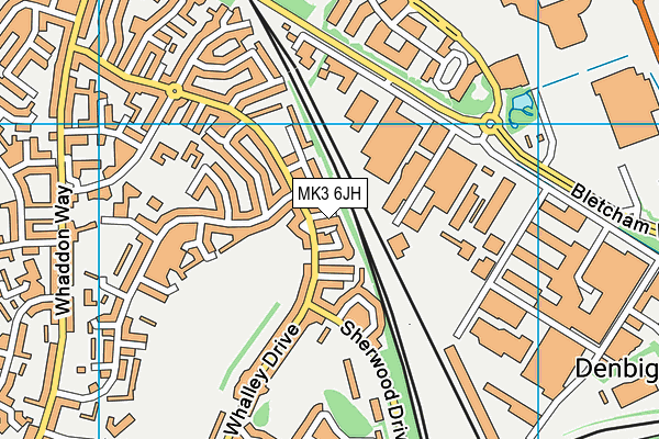 MK3 6JH map - OS VectorMap District (Ordnance Survey) MK3 6JH map - OS VectorMap District (Ordnance Survey)