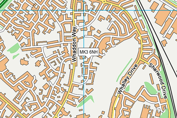 MK3 6NH map - OS VectorMap District (Ordnance Survey)
