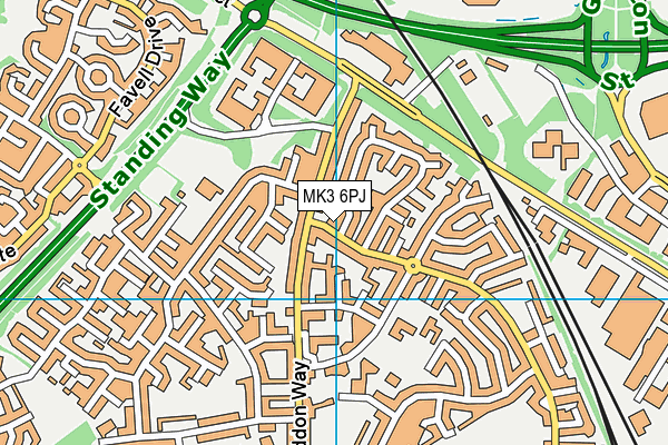 MK3 6PJ map - OS VectorMap District (Ordnance Survey) MK3 6PJ map - OS VectorMap District (Ordnance Survey)
