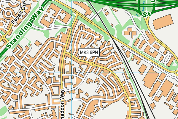 MK3 6PN map - OS VectorMap District (Ordnance Survey) MK3 6PN map - OS VectorMap District (Ordnance Survey)