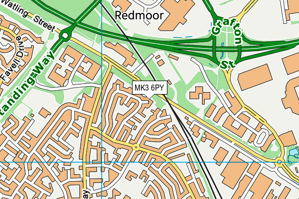 MK3 6PY map - OS VectorMap District (Ordnance Survey) MK3 6PY map - OS VectorMap District (Ordnance Survey)