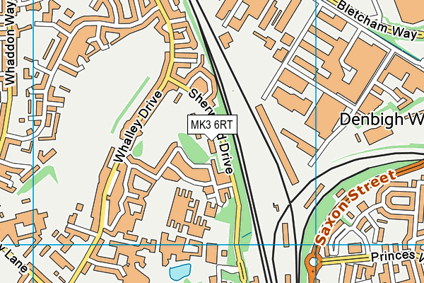 MK3 6RT map - OS VectorMap District (Ordnance Survey) MK3 6RT map - OS VectorMap District (Ordnance Survey)
