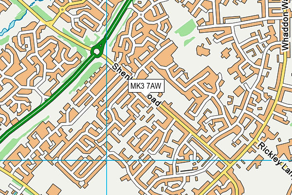 MK3 7AW map - OS VectorMap District (Ordnance Survey) MK3 7AW map - OS VectorMap District (Ordnance Survey)