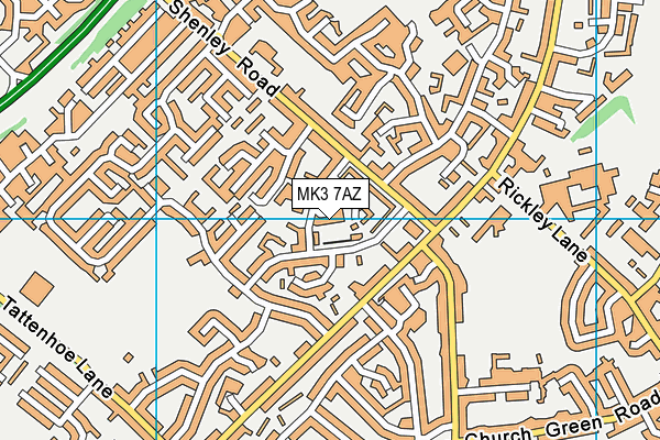 MK3 7AZ map - OS VectorMap District (Ordnance Survey) MK3 7AZ map - OS VectorMap District (Ordnance Survey)