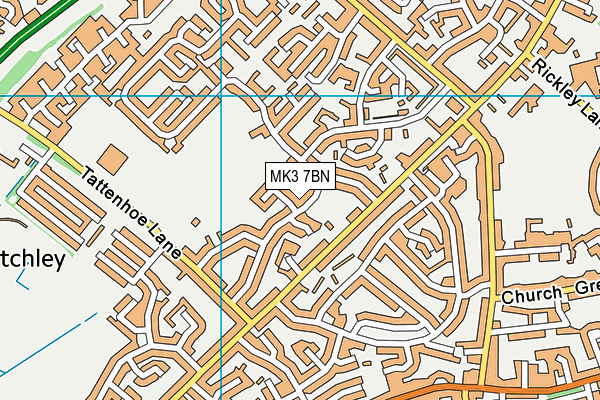 MK3 7BN map - OS VectorMap District (Ordnance Survey) MK3 7BN map - OS VectorMap District (Ordnance Survey)