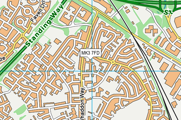 MK3 7FD map - OS VectorMap District (Ordnance Survey) MK3 7FD map - OS VectorMap District (Ordnance Survey)