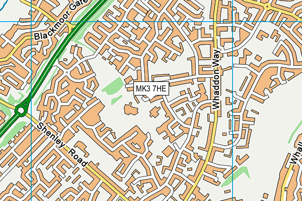 MK3 7HE map - OS VectorMap District (Ordnance Survey) MK3 7HE map - OS VectorMap District (Ordnance Survey)