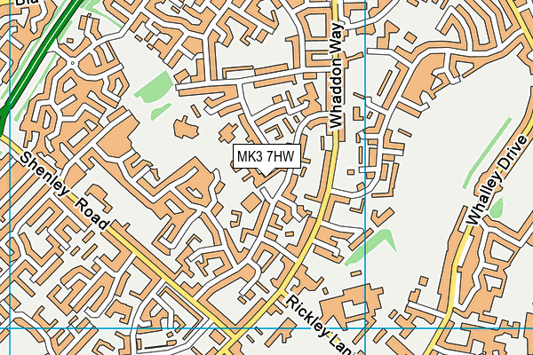 MK3 7HW map - OS VectorMap District (Ordnance Survey) MK3 7HW map - OS VectorMap District (Ordnance Survey)