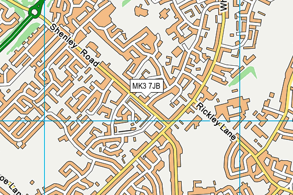 MK3 7JB map - OS VectorMap District (Ordnance Survey) MK3 7JB map - OS VectorMap District (Ordnance Survey)