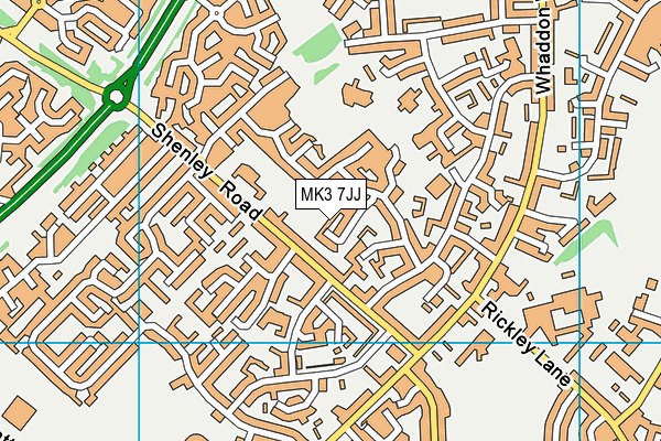 MK3 7JJ map - OS VectorMap District (Ordnance Survey) MK3 7JJ map - OS VectorMap District (Ordnance Survey)