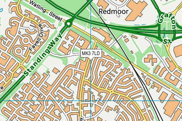 MK3 7LD map - OS VectorMap District (Ordnance Survey) MK3 7LD map - OS VectorMap District (Ordnance Survey)
