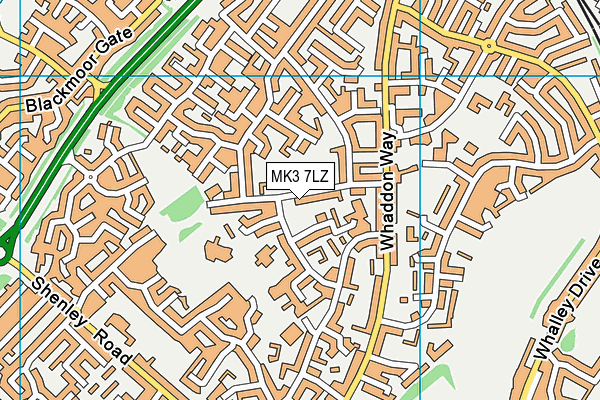 MK3 7LZ map - OS VectorMap District (Ordnance Survey) MK3 7LZ map - OS VectorMap District (Ordnance Survey)