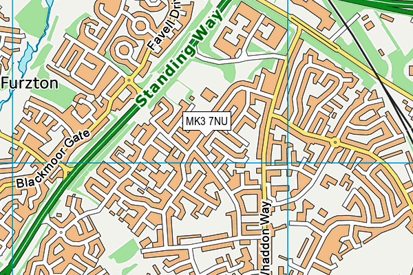 MK3 7NU map - OS VectorMap District (Ordnance Survey)