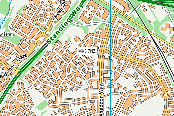 MK3 7NZ map - OS VectorMap District (Ordnance Survey) MK3 7NZ map - OS VectorMap District (Ordnance Survey)