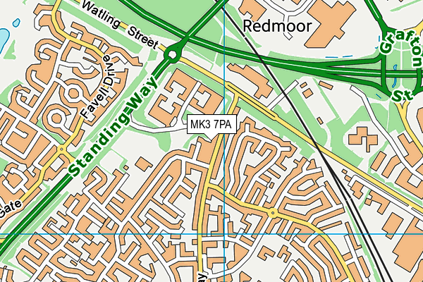 MK3 7PA map - OS VectorMap District (Ordnance Survey) MK3 7PA map - OS VectorMap District (Ordnance Survey)