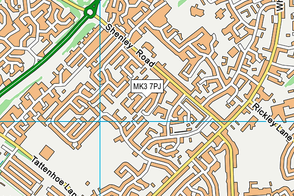 MK3 7PJ map - OS VectorMap District (Ordnance Survey) MK3 7PJ map - OS VectorMap District (Ordnance Survey)