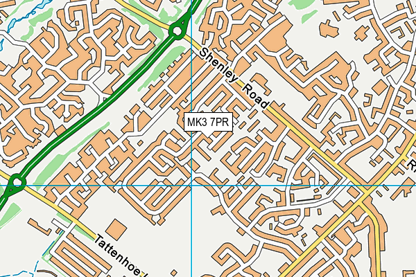 MK3 7PR map - OS VectorMap District (Ordnance Survey) MK3 7PR map - OS VectorMap District (Ordnance Survey)