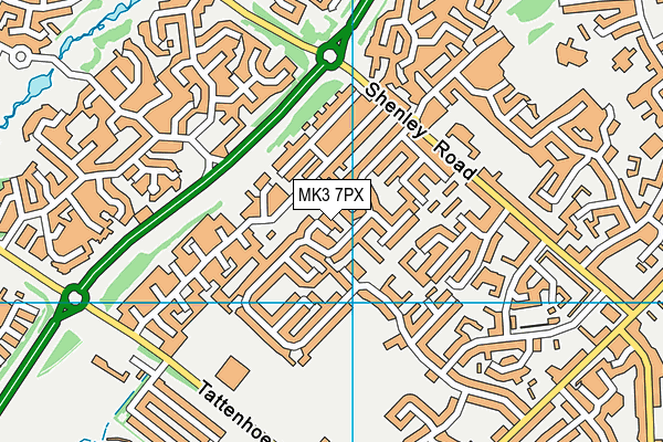 MK3 7PX map - OS VectorMap District (Ordnance Survey) MK3 7PX map - OS VectorMap District (Ordnance Survey)