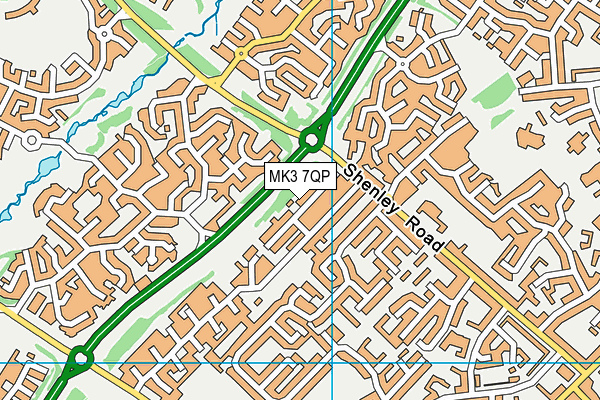 MK3 7QP map - OS VectorMap District (Ordnance Survey) MK3 7QP map - OS VectorMap District (Ordnance Survey)